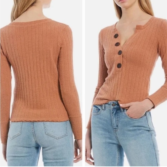 Free People Orange Long Sleeve Top - Picture 12 of 12